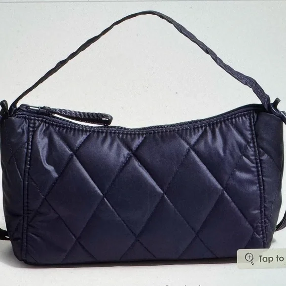 New Vera Bradley Moonless Night Black Ultralight Mini Slouchy Crossbody Bag - Picture 4 of 6